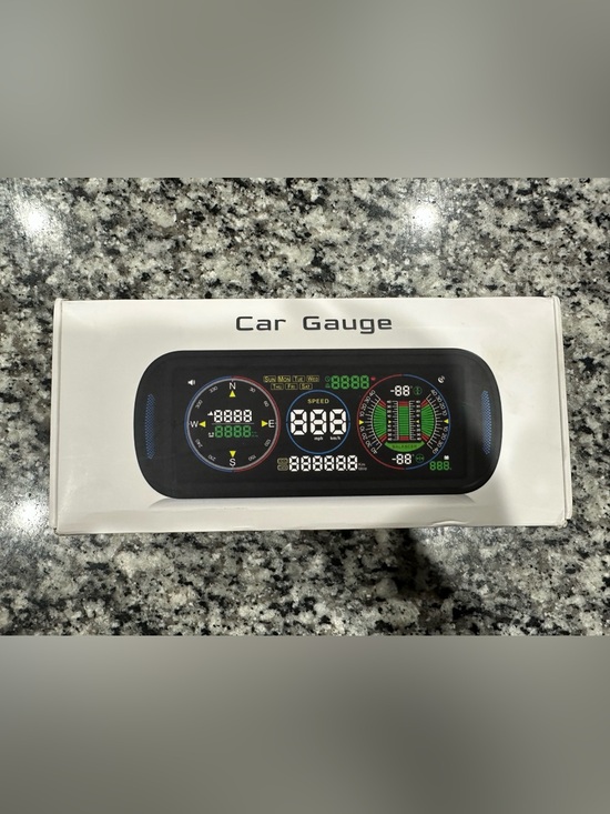 None Other - New In Box F6-Meter Car Gauge Digital HUD Speedometer Display - Black